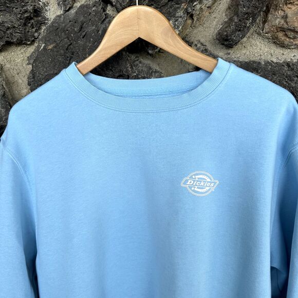 Dickies Mens Light Blue Sweatshirt Crew Neck Large - Picture 2 of 11